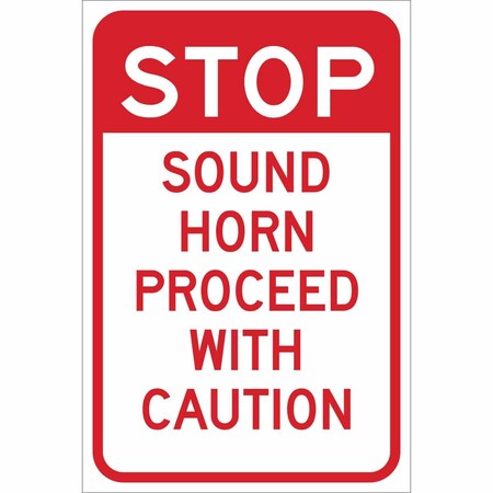 Brady Traffic Sign, 18" H, 12" W, Aluminum, Rectangle, English, 112628 112628